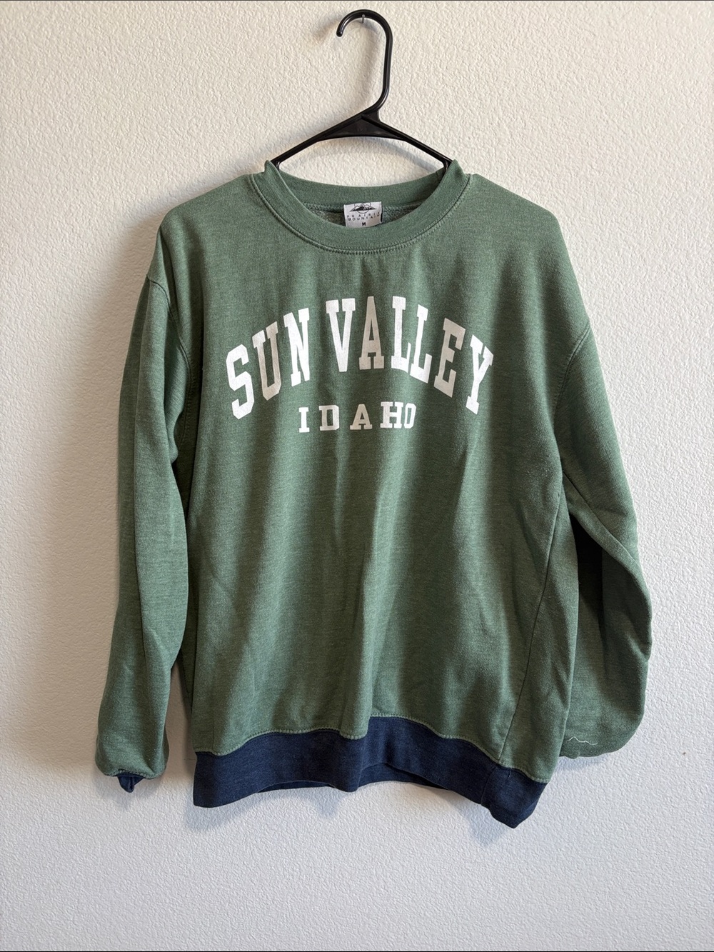Prairie Mountain Green Crewneck Sweatshirt with White Lettering
